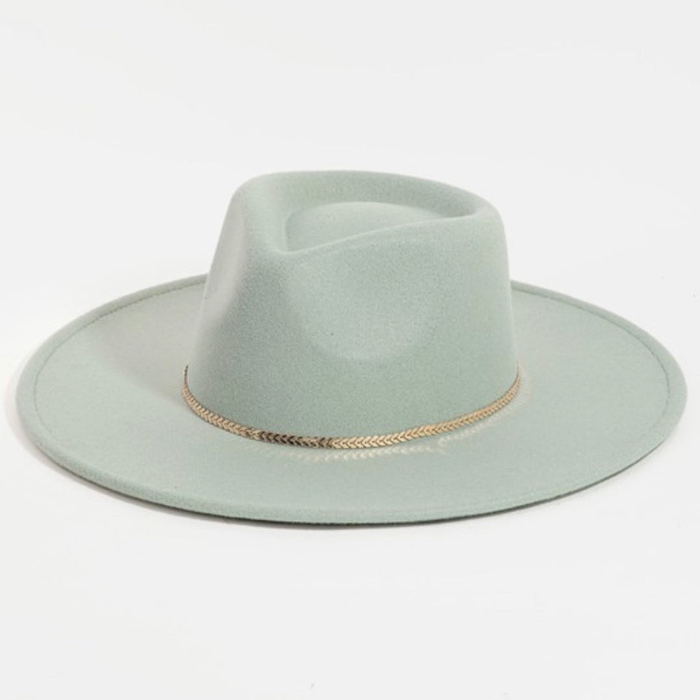Golden Tribe Joanna Flat Brim Hat In Mint